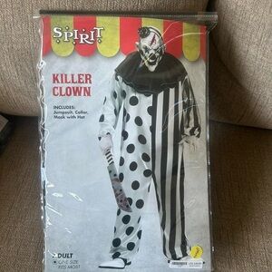 Spirit Killer Clown Costume - Black, White, and Red